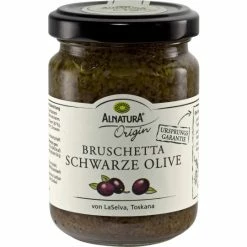 Alnatura Bio Bruschetta Schwarze Olive 130G
