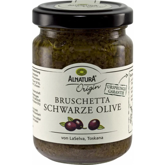 Alnatura Bio Bruschetta Schwarze Olive 130G