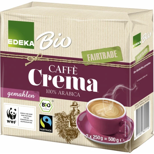 EDEKA Bio Caffe Gemahlen Fairtrade 2x 250G