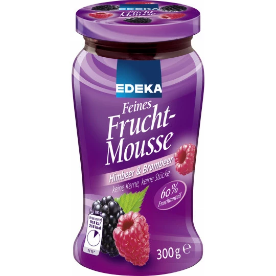 EDEKA Feines Fruchtmousse Himbeer & Brombeer 300G