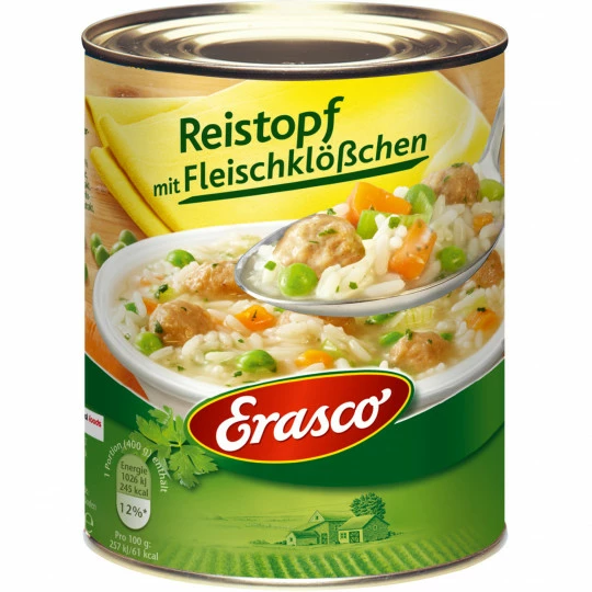 Erasco Reistopf Mit Fleischklößchen 800G