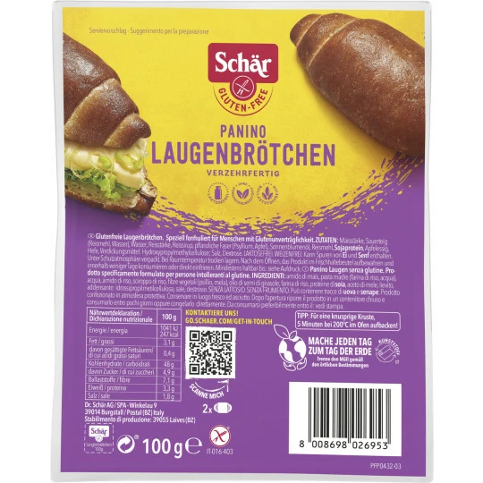 Schär Panino Laugenbrötchen 100G
