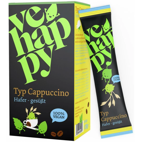 Vehappy Typ Cappuccino Hafer Gesüßt 8ST 128G